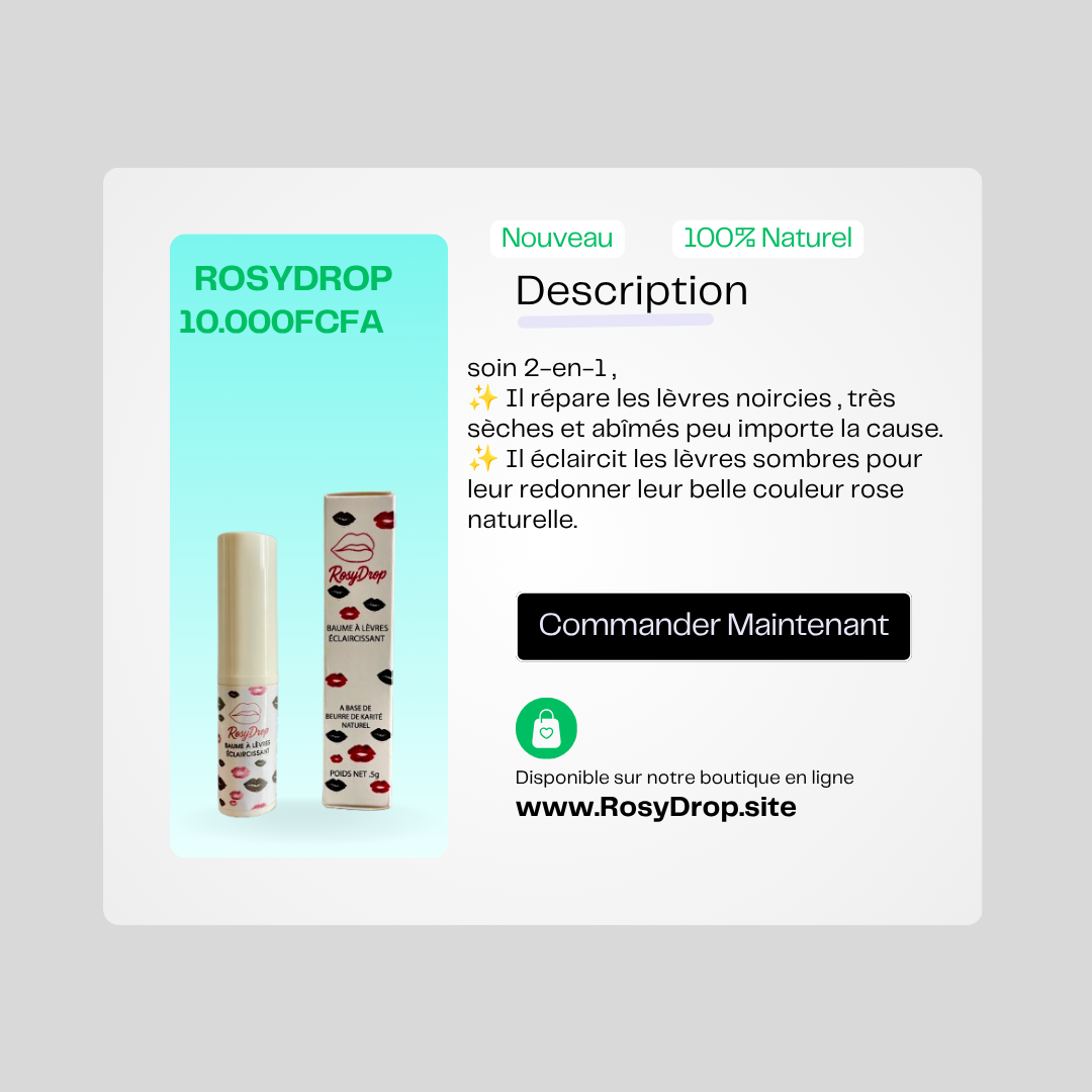 RosyDrop - Baume Réparateur & Éclaircissant